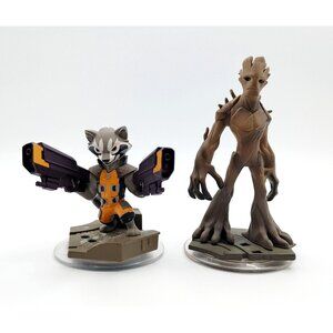Lot 2 Disney Infinity 2.0 Character Figures Marvel Heroes Groot & Rocket Racoon